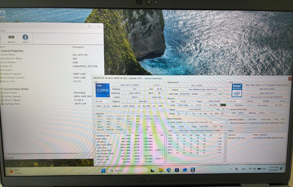 Dell Latitude 5521 i7 512GB