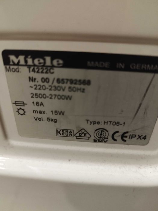 Сушилня Miele Softtronic T4222C -  за части !