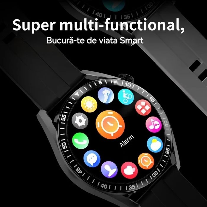 Smartwatch Bluetooth HD: apel/mesaje. Mod sport/fitness. Android&IOS.