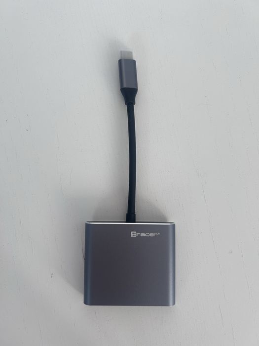 Адаптер USB-C Hub 3в1 - Tracer A-1 (HDMI 4K, USB 3.0, PD 100W)