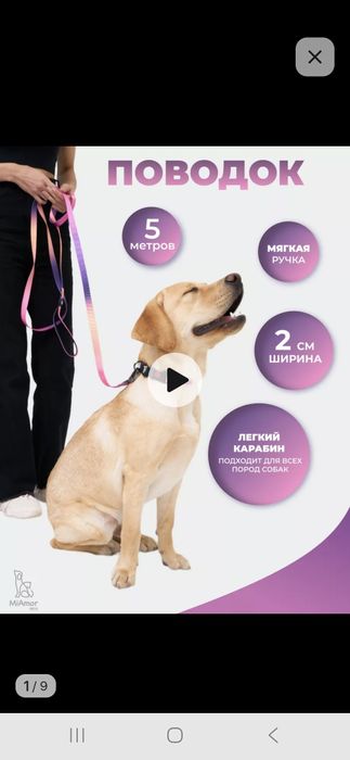 Поводок для собак 5 метров