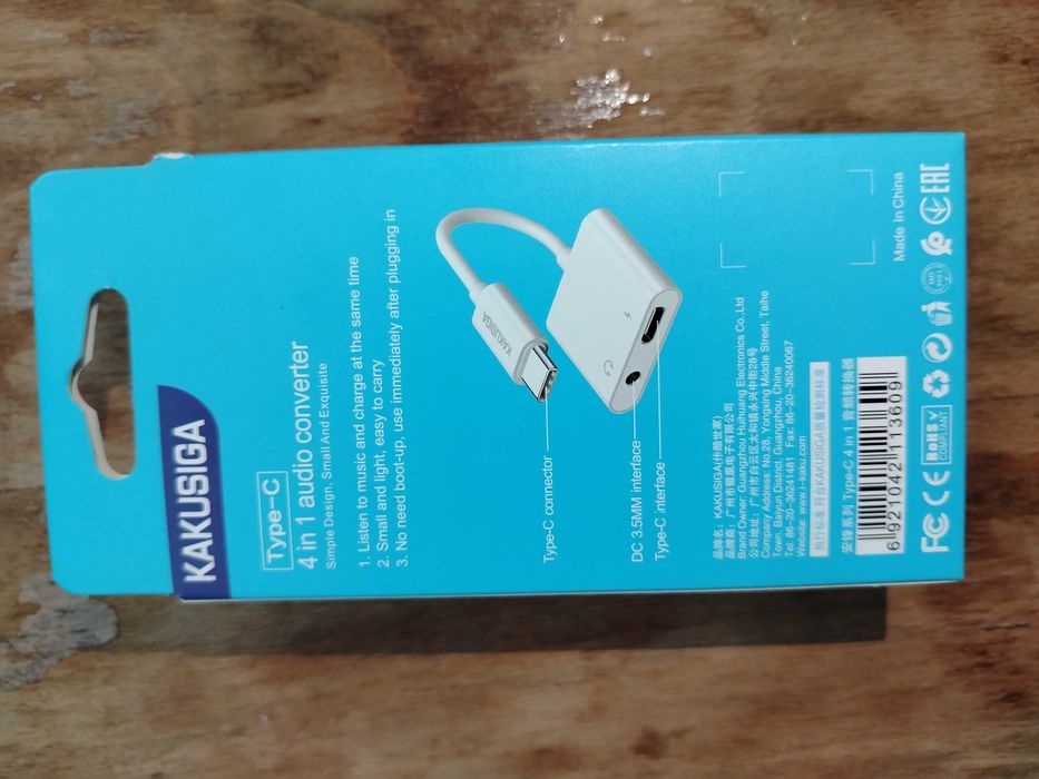 Adaptor audio pentru căști USB C - Jack - Încărcător