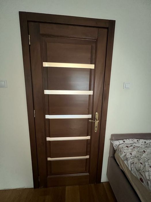 Usa lemn masiv cu sticla