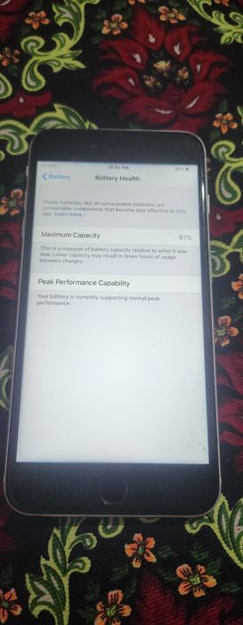 Iphone 6+ batareya 81% radnoy alishmagan. 16 Gb