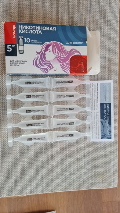 Никотинова киселина за коса – растеж и против косопад (B3)