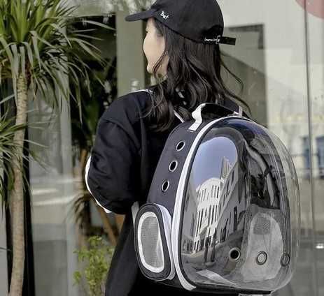 Прозрачна чанта за коте и куче, раница за котка