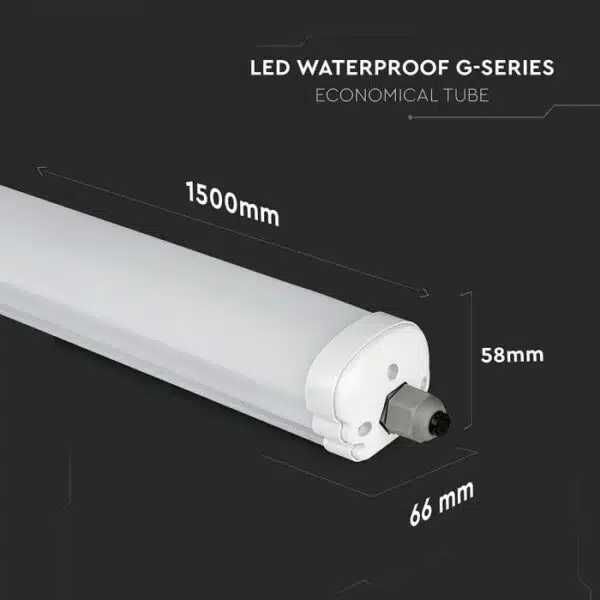 LED Осветително тяло 150см 48W Влагозащитено IP65 V-tac с CREE диоди и 6г гаранция – 6430lumen – 4000k или 6500к
