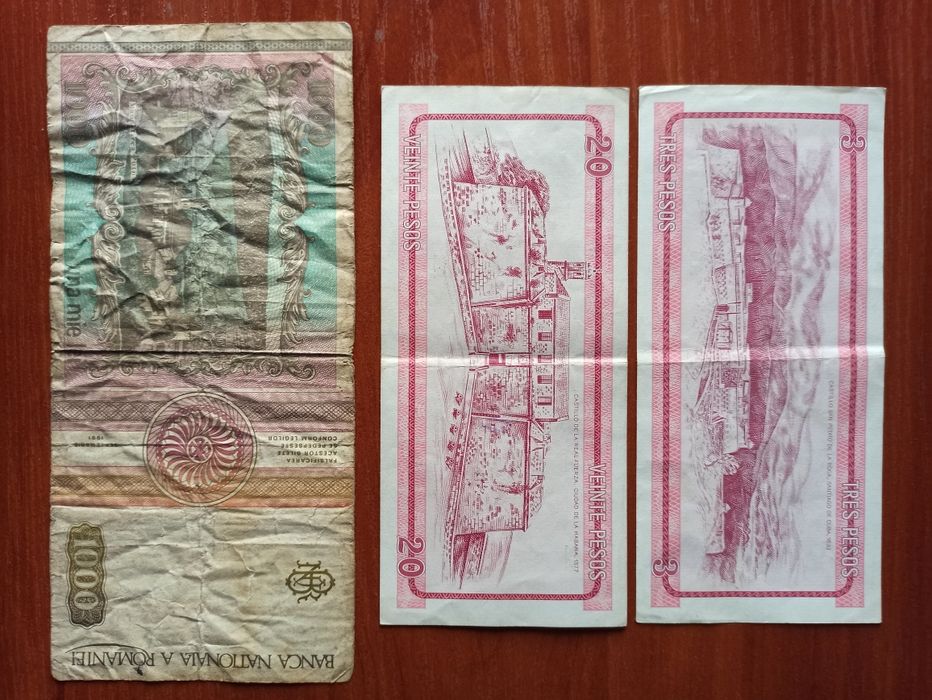 Стари банкноти България, Кипър, Югославия, Куба и Румъния