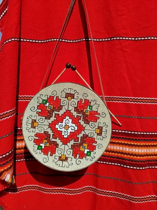 Голям декоративен рисуван тъпан