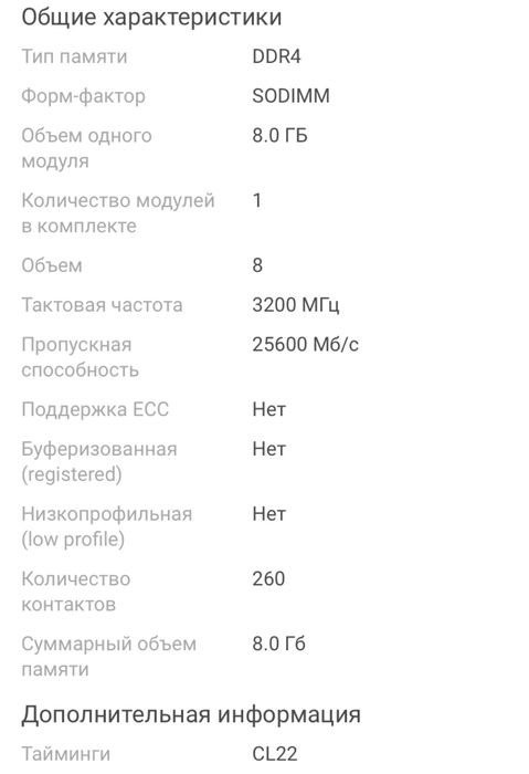 Оперативный память от Самсунг
