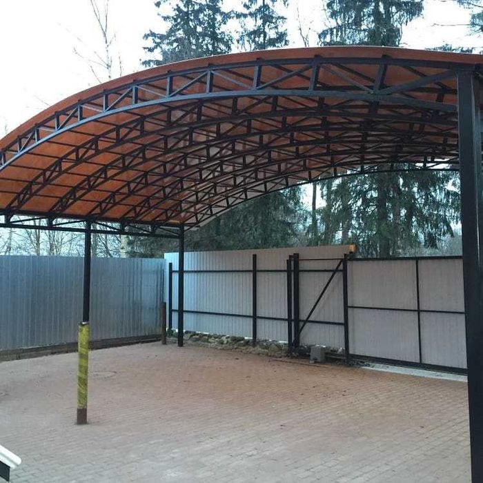 Навесы из поликарбоната любых размеров от 4-8 рабочих дней