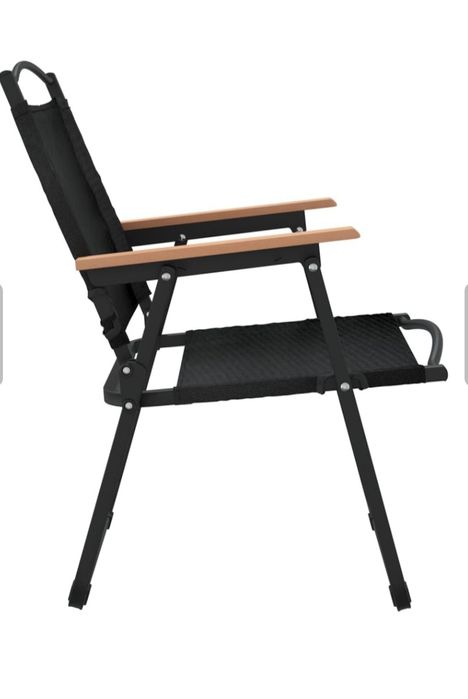 Къмпинг стол/Сгъваем от плат ЧЕРЕН