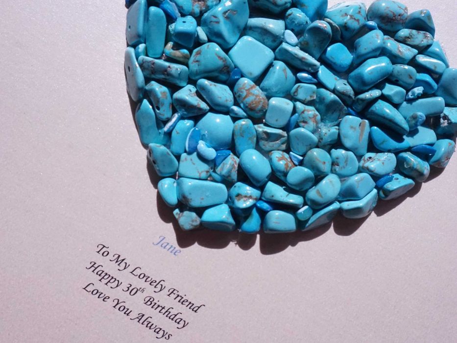 Рамка Тюркоаз, Подарък Раждане,  Подарък за Бебе,Украса Сватба Кръщене