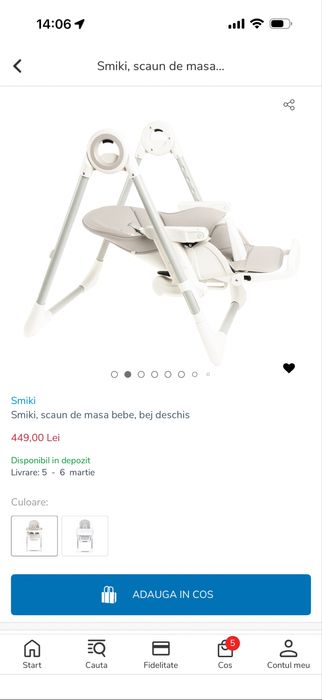Scaun de masa smyk , bej