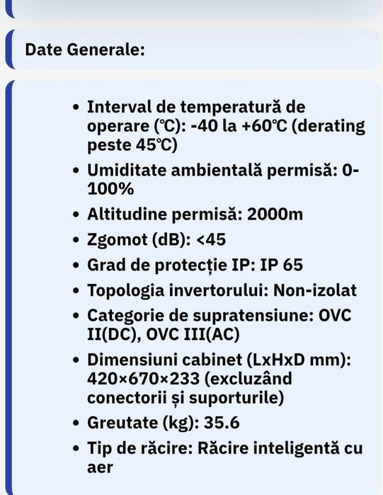 Invertor DEYE 10kw ongrid