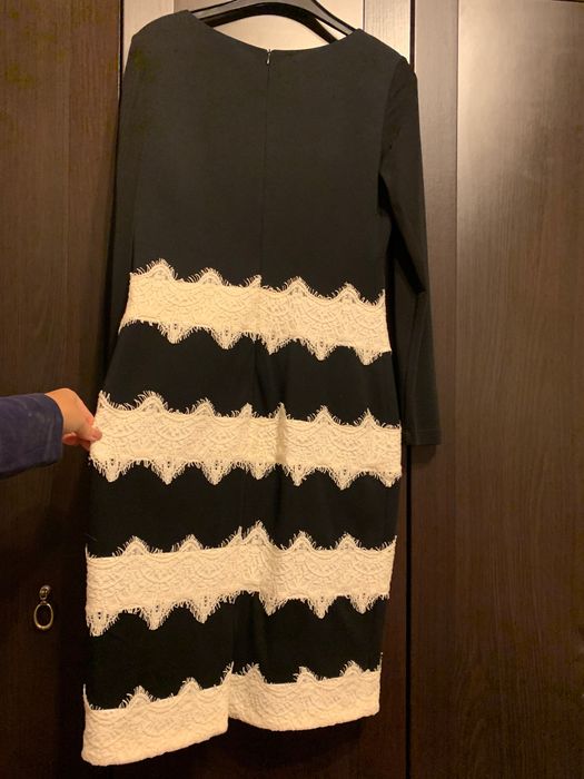 Rochie Nissa nouă, negru & alb, mărimea 42