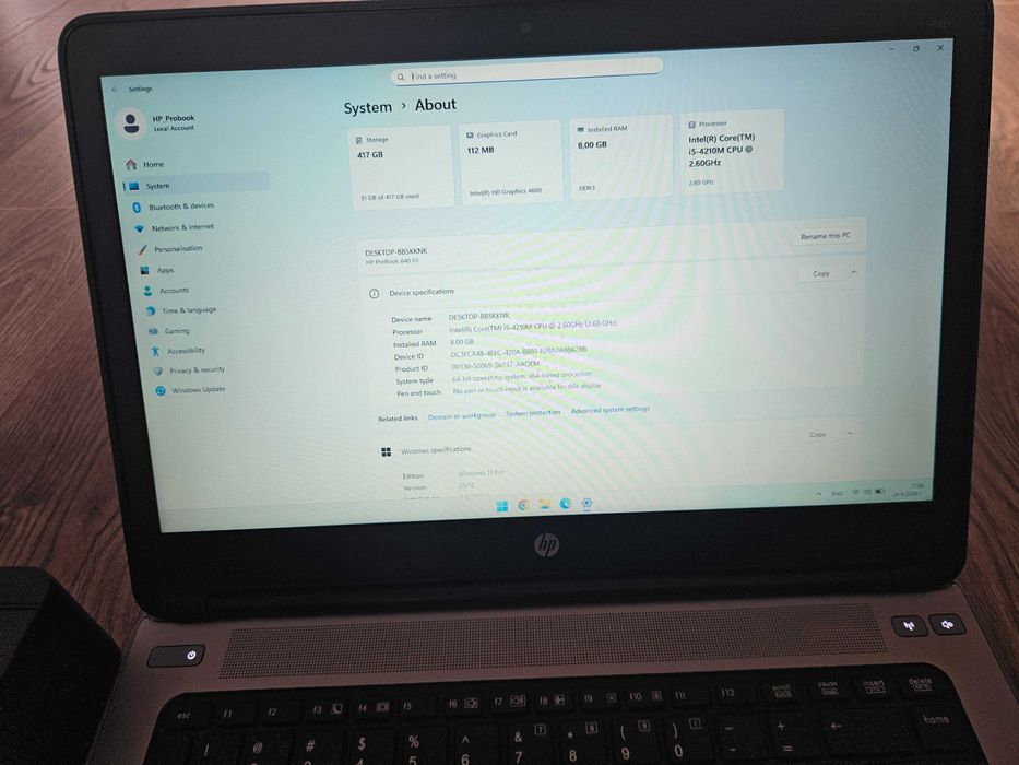 HP Probook 640 G1 + докинг станция