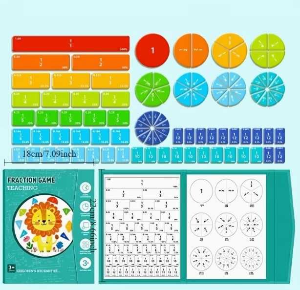Магнитни игра за лесно и забавно учене на дробните числа
