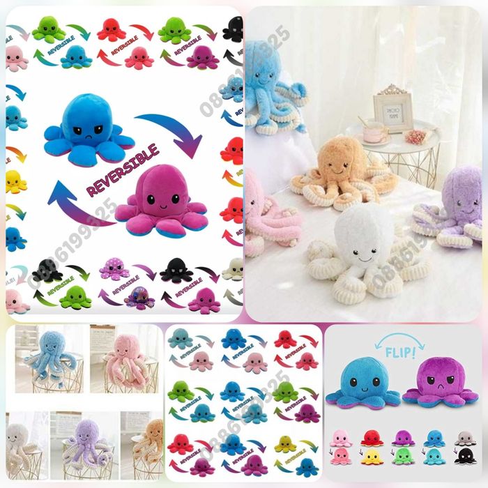 Плюшен Октопод с две лица, Голям плюшен октопод