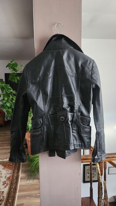 Jacheta dama piele tip biker