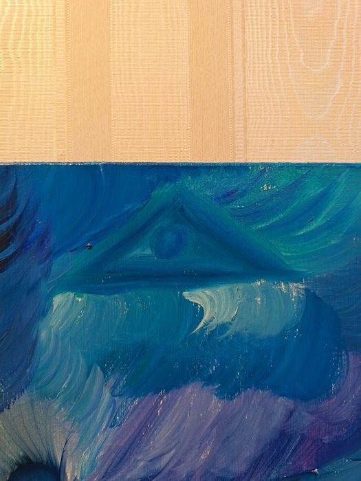 Абстрактна картина масло върху ленено платно размери 40/50 см.