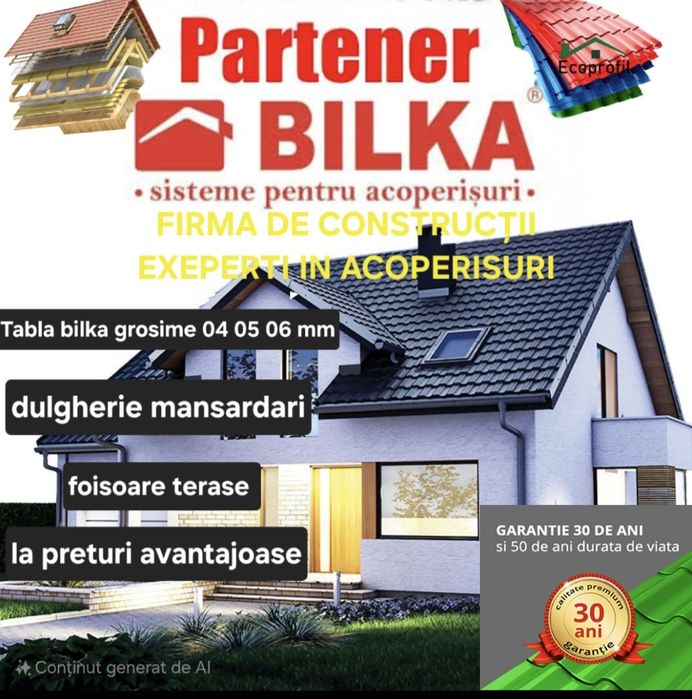 Acoperisuri dulgherie tablă