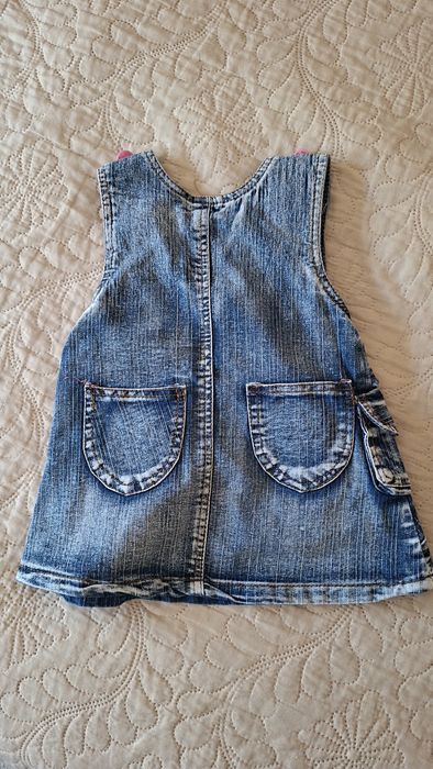 Дънкова бебешка рокля