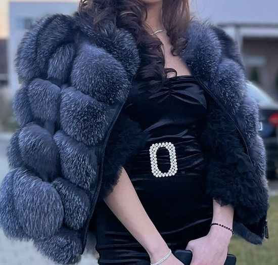 Blana naturala vulpe polară , marime S