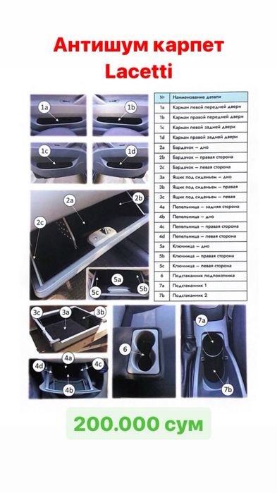 Антишум карпет для Chevrolet и BYD