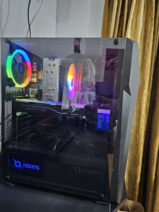 Pc gaming ryzen 5 5600 16gb ddr4 ssd adata u650 240gb rx 580 nitro+