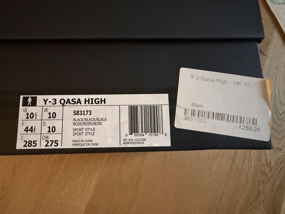 Adidas Y-3 Quasa Hight Tripple Black