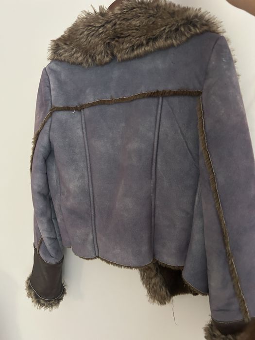 Дамско яке с изкуствен косъм – еко кожа и велурен ефект