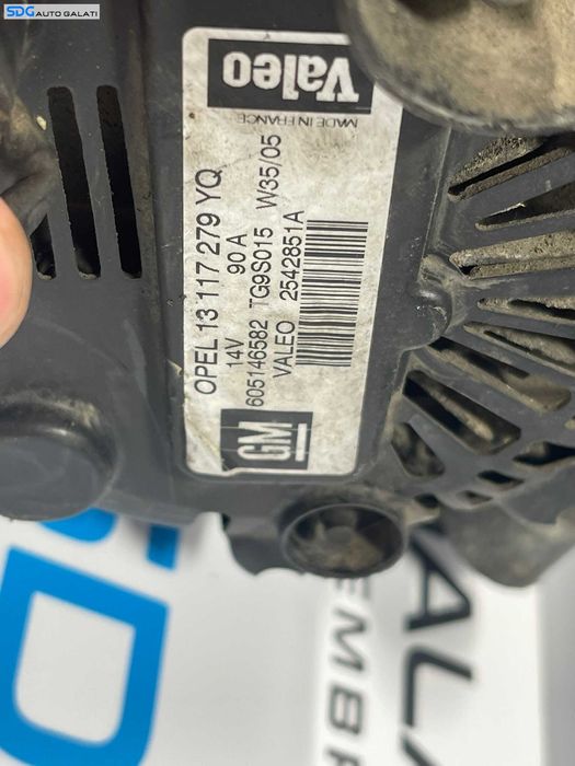 Alternator 90A Fiat Doblo 1.3 JTD 2004 - 2014 Cod 13117279 YQ, 605146582 [MX0634]