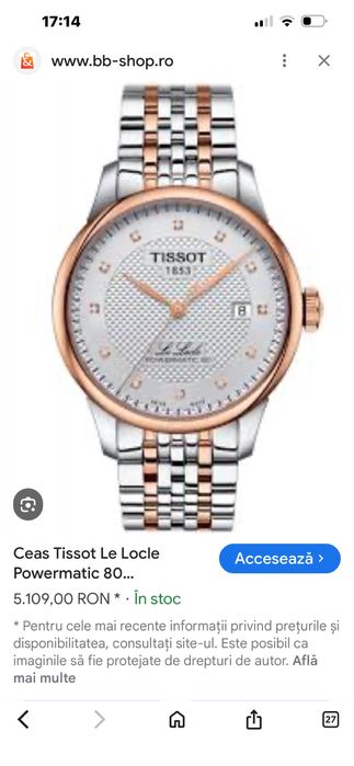 Vand ceas , model unisex, nou