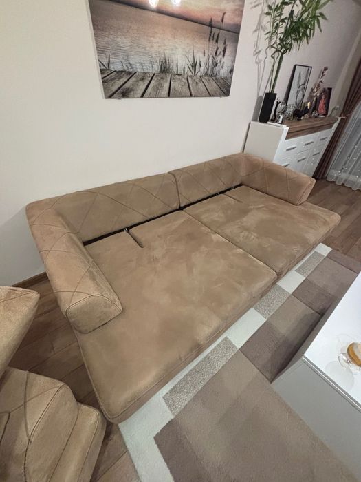 Разтегателен диван с фотьойл