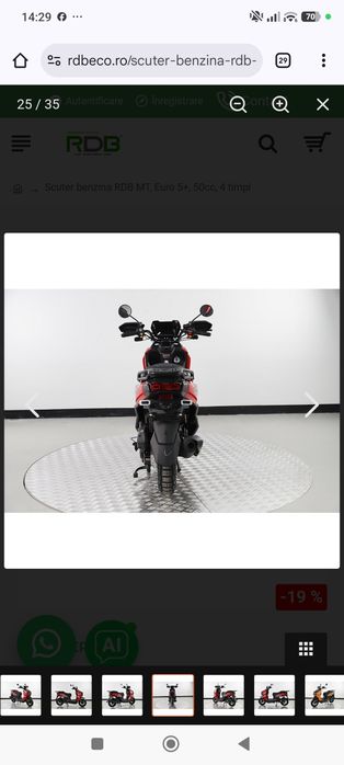 Vând scuter NOU, 50 cc, se conduce cu AM sau B