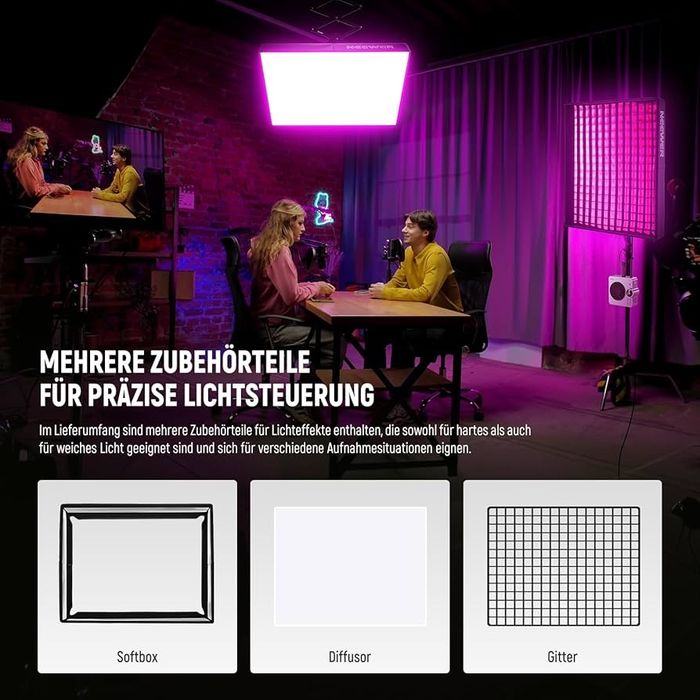 Професионално Видео & фото осветление. Neewer Pro 200W. RGB.  Софтбокс