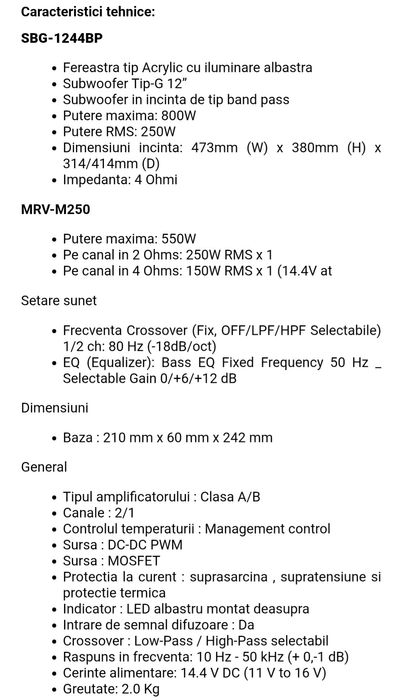 Subwoofer aplin 800w