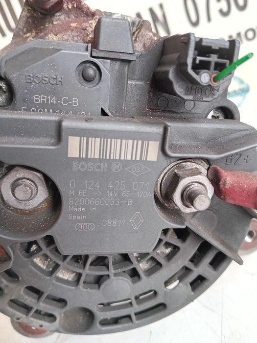 Alternator Dacia Dokker Duster Logan Clio Megane 1.5 Dci Euro 5 Cod 8200660033-B Motor K9K K9K677