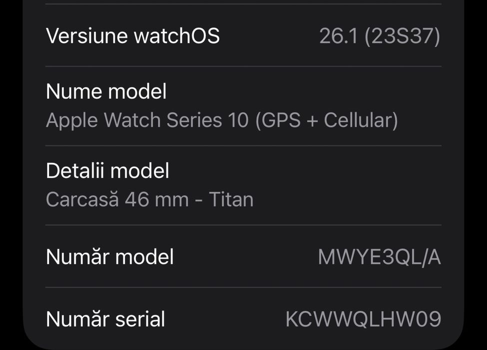 Apple Watch Series 10 46mm Titanium Slate 100% baterie+9 curele