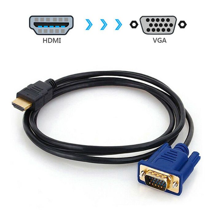 HDMI Male to VGA Male 15 Pin Video Adapter Cable 1080P 3m Nou ambalat!