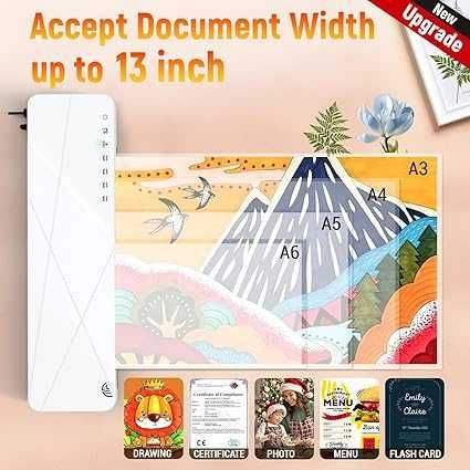 Ламинатор A3 A4 A5 A6 с 6 режима на ламиниране, ABS и автоматично изкл