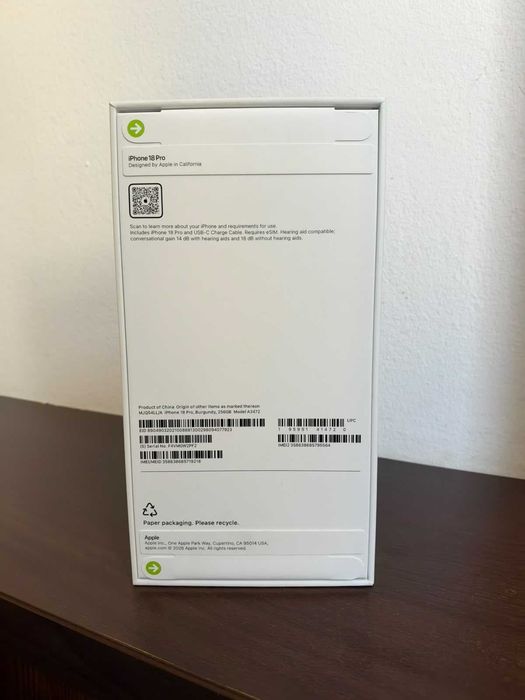 iPhone 18 Pro | 256GB | Burgundy | Sigilat | eSIM