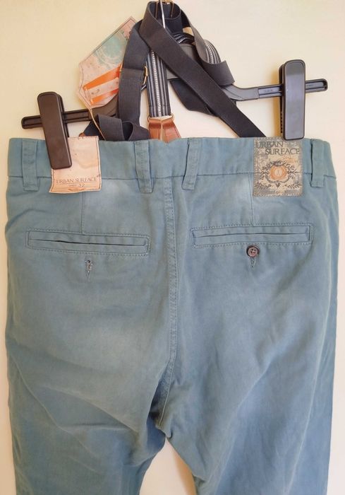 модерен, мъжки панталон -slim fit с тиранти- Urban Surface