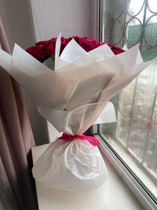 Роза букет розвая