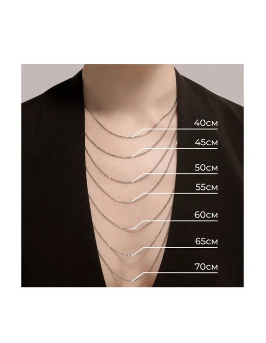 Серебряный крестик с топазами и цепочка SOKOLOV