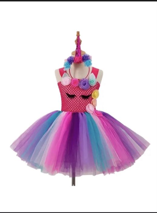 Карнавальное платье Единорог. На 7-9 лет.