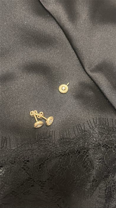 Пуссеты, кулон с брилиантами, 750 пробы