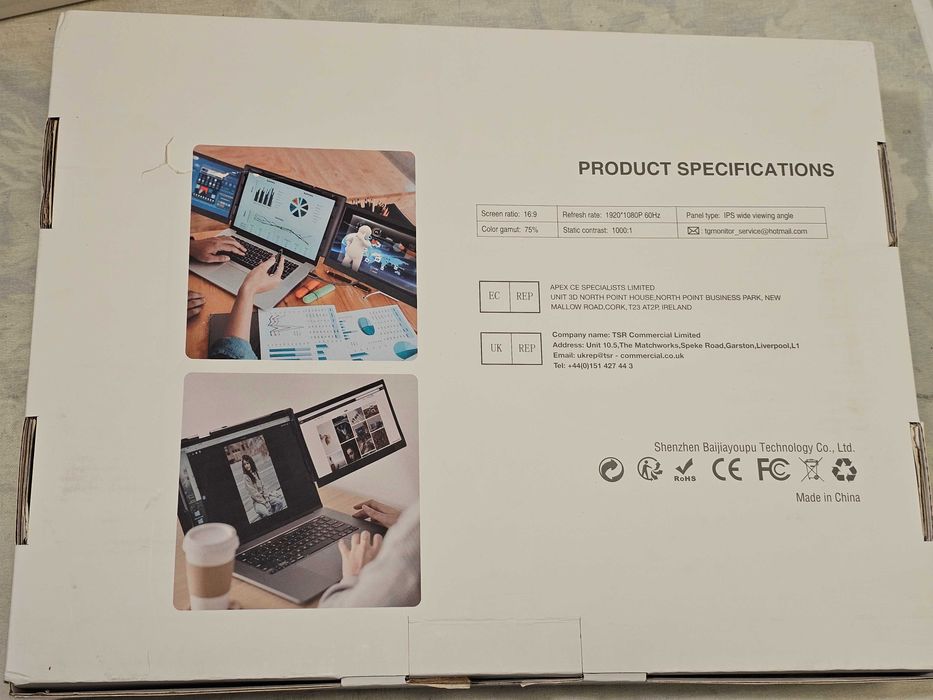 Teamgee P2 PRO dual screen monitor extern tip c hdmi laptop "13 - "15