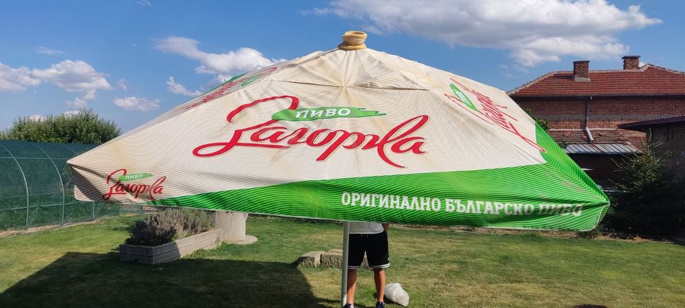 Градински чадър 3,5х3,5м + стойка